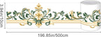 HOMETITUTE Wallpaper Border Peel and Stick Classic Wall Trim 4x196 Inch Baroque - Image 3