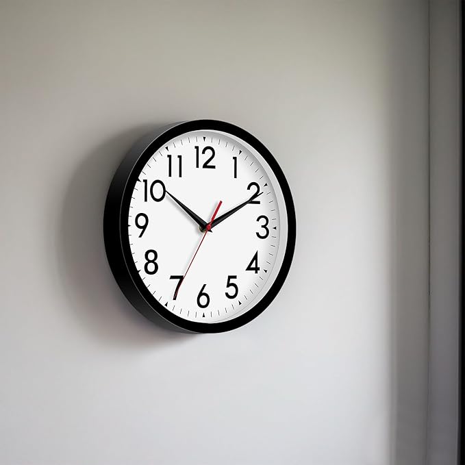 DAXSMY Wall Clock Analog 10 Inch Silent Non Ticking Battery Operated Modern - Image 10