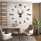 DIY 3D Wall Clock Large Frameless Watch Mirror Surface Wall Art Clock - Image 2
