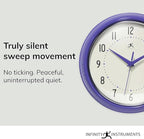 Infinity Instruments Retro Round Metal Wall Clock, Meadow Mist - Image 6