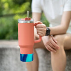 Upgrade 2PCS Protective Silicone Boot Bumper for Stanley Quencher Adventure 40oz 30oz IceFlow 20oz 30oz Tumbler, Water Bottle Bottom Sleeve Cover Accessories for Stanley Mug Cup(Cyan+Blue)