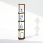 Furinno Turn-N-Tube Storage Shelves, 5-Tier Book Shelf, Corner Shelf, Toolless - Image 7