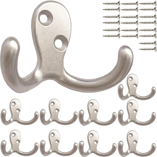 10pcs Coat Hooks Hardware, Wall Hooks Heavy Duty Hooks by MsBong