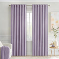 MIULEE Lilac Back Tab Blackout Curtains 90 Inches Long 2 Panels Set by MIULEE