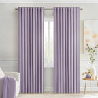 MIULEE Lilac Back Tab Blackout Curtains 90 Inches Long 2 Panels Set by MIULEE