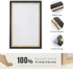 Large Framed Black and White Gray Abstract Wall Art - Image 6