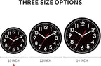 AKCISOT Wall ClockModern Black Silent Non Ticking Wall Clocks Battery Operated - Image 5
