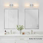 Indoi Wall Sconces Set of Two, Hardwired Chrome Bathroom Sconces Wall Lighting - Image 8