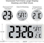 TXL 14.2" Large Digital Day Wall Clock, Custom 8 Languages Calendar, Count - Image 3