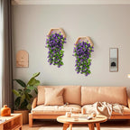 ZFProcess 2PCS Artificial Hanging Flowers, Fake Hanging Plants Violet Vines UV - Image 2