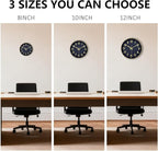 Modern Wall Clock, 10 Inch Digital Wall Clocks Battery Operated, Round Non - Image 9