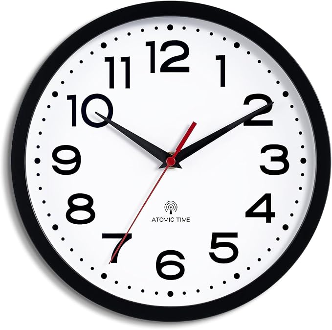 Roymnie Atomic Wall Clock 14 Inch, Modern Clock Battery Operated Classic Analog by Unknown