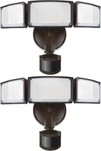 LUTEC 2 Pack 72W 7500LM LED Security Lights Motion Sensor Light Outdoor by LUTEC
