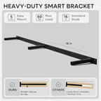 Homeforia Walnut 60 inch Floating Shelf, High End Solid Real Wood 60inch Long - Image 4