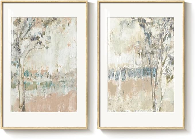 Framed Neutral Abstract Landscape Wall Art - Image 8