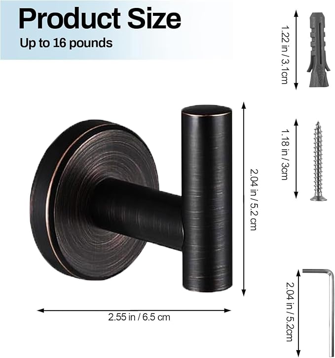 Kruodop Towel Hooks for Bathroom, 4 Packs Wall Mount Towel Holder, Stainless - Image 2