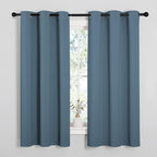 NICETOWN Smoky Blue Blackout Curtains 48 inches Length by NICETOWN