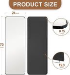 Delma Full Length Mirror, Wall Mounted, Freestanding or Leaning, Rounded - Image 2