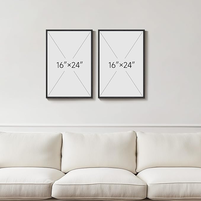Framed Neutral Abstract Floral Wall Art - Image 3
