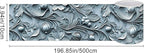 HOMETITUTE Wallpaper Border Peel and Stick Wall Border Ice Blue Fold Texture - Image 3