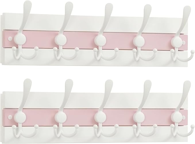 SKOLOO Coastal Wall Mounted Coat Rack-16.88" Beach House Entryway Wooden Coat by SKOLOO