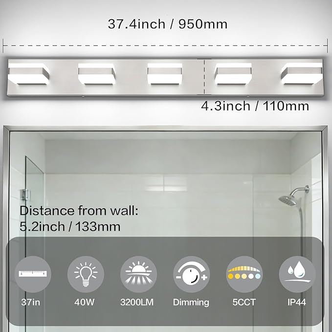 SOLFART Brushed Nickel Vanity Lights - Image 5
