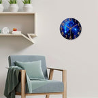 Blue Wall Clock for Living Room Decor Kitchen Wall Clocks Battery Operated 12 - Image 2