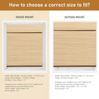 SEEYE Cordless Bamboo Roman Shades, Roll Up Blind Privacy Shade - Image 5
