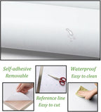 Safiyya 393" x17.7" Peel and Stick Wallpaper White Contact Paper Waterpoof - Image 7