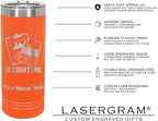 LaserGram 22oz Vacuum Insulated Skinny Tumbler, Jet Airplane, Personalized Engraving Included (Orange)