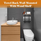Xstydes Towel Racks for Bathroom Wall Mounted, Metal Towel Holder - Image 4