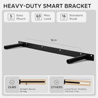 Homeforia Black Floating Shelves 36 inches Long, High End Solid Real Wood 36 - Image 5