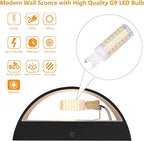 Aipsun Black Modern LED Wall Sconce Indoor Wall Lights 1 Pack Hardwired Up and - Image 3