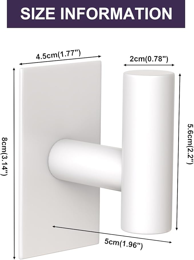 VAEHOLD Wall Towel Hooks, Heavy Duty Sticky Holder Waterproof Towel Hooks - Image 4