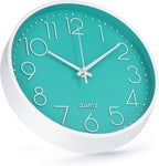 Wall Clock 10 Inch Non-Ticking Silent Modern Simple Style Round Decor Clock - Image 2
