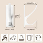 pickpiff White Self Adhesive Coat Hooks - Image 4