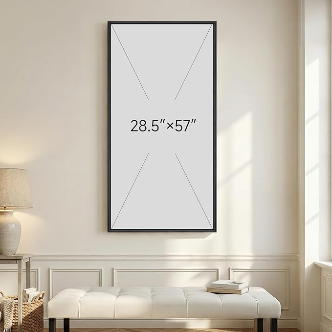 Large Framed Neutral Abstract Wall Art, Vertical Modern Canvas Prints Paintings - Image 7