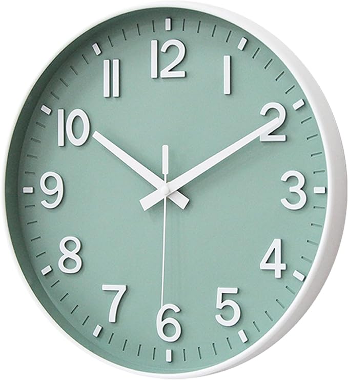 HZDHCLH Wall Clocks Battery Operated, Wall Clock Green, 12 inch Wall Clock - Image 2