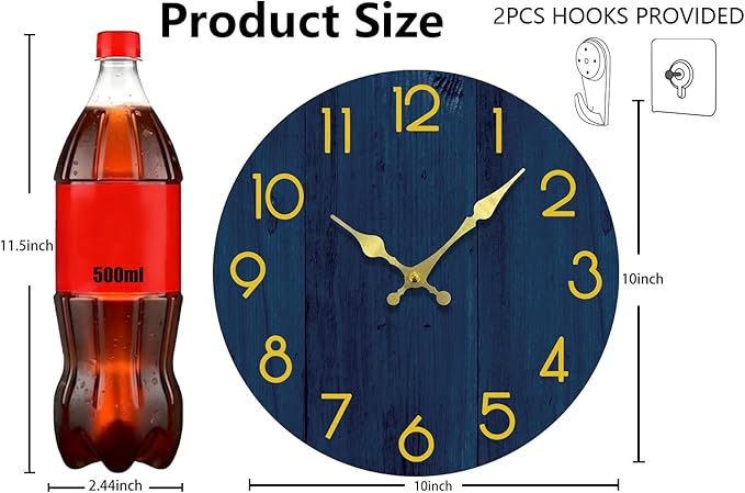 Wall Clock, Modern Wall Clocks Battery Operated, Silent Non Ticking Clock - Image 3