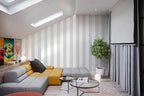 Guvana 17.7"x197" Striped Peel and Stick Wallpaper Grey and White Contact Paper - Image 6