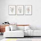 KISSFOX Framed Wildflower Wall Art Floral Canvas Wall Art Flower Pictures Wall - Image 3