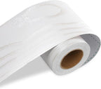 LACHEERY 50ft x 3in Silver White Wood Wallpaper Border Peel and Stick Wall by LaCheery