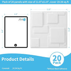Art3d 20 Pack Decorative 3D Wall Panels, 19 Sq.Feet PVC Interior Wall Décor - Image 2
