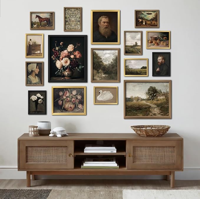 ANERZA 16 PCS Vintage Wall Art Decor, Moody Victorian Gothic Dark Academia - Image 5