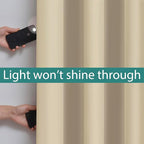 Yakamok 100% Blackout Lined Panels, Thermal Insulated Blackout Curtains - Image 3