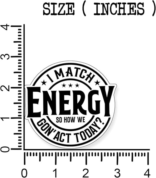 (3Pcs) I Match Energy So How We Gon' Act Today Sticker Funny Sayings Humorous Quotes Decorate Books Laptop Phone Water Bottles Kindles Tumbler Waterproof Vinyl Stickers 3" Inch