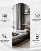 Rowjut Floor Full Length Mirror, Arched Mirrors Full Length 81"x41" - Image 9