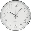 Wall Clock 12 Inch Non-Ticking Silent Modern Simple Style Round Decor Clock by BAKBRAND