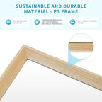 Oak Wood Effect Framed Wall Mirror, 36x40 Rectangle Mirror, Anti-desilvering - Image 4
