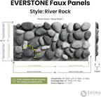 EverStone River Rock Faux Rock Panel, Pebble Mix Color - Image 2